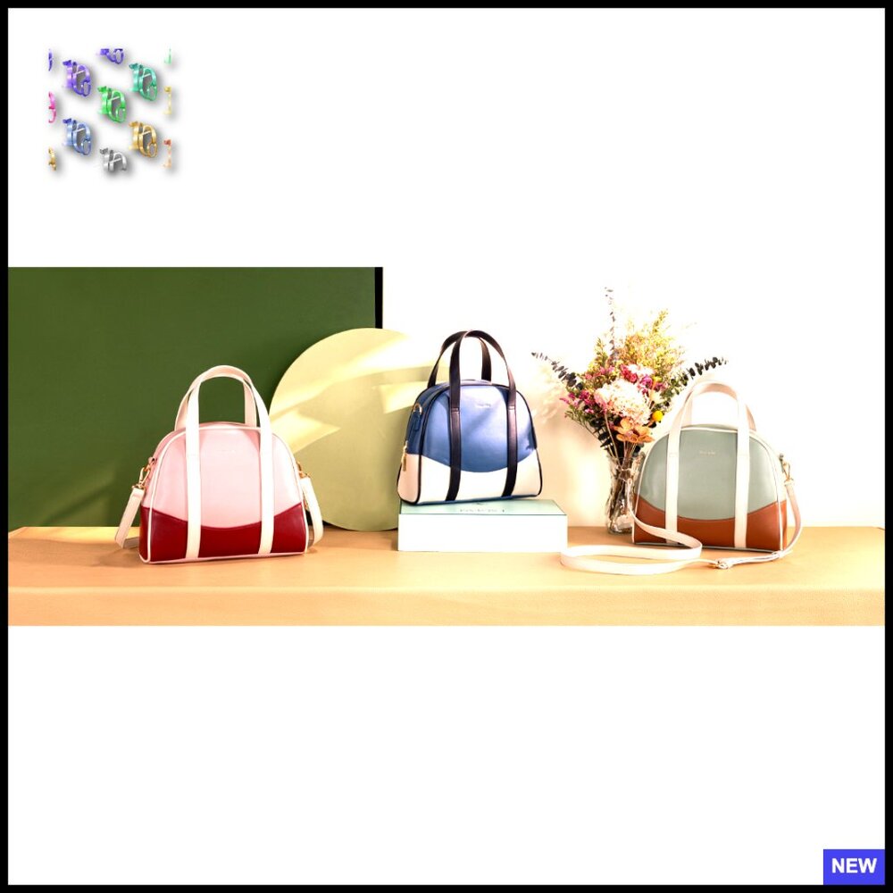 Sporty Chic Dome Satchel Crossbody Bag Polyurethane Modern Fashionable - Picture 7 of 7